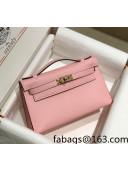 Hermes Kelly Pochette Bag 22cm Milk Shake Pink/Gold 2022 08