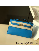 	 Hermes Kelly Pochette Bag 22cm Frida Blue/Gold 2022 05