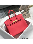 Hermes Birkin 30cm Bag in Togo Calfskin Rose Lipstick Pink/Gold 2022