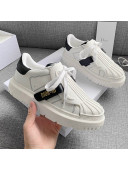 Dior DIOR-ID Sneakers in White and Black Calfskin 2021