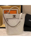 Chanel Calfskin Bucket Bag AS0577 White 2019