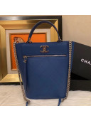 Chanel Calfskin Bucket Bag AS0577 Blue 2019