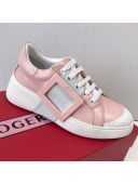 Roger Vivier Viv' Skate Calfskin Buckle Sneakers Pink 2019