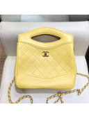 Chanel Lambskin Chanel 31 Mini Shopping Bag AS9196 Yellow 2019