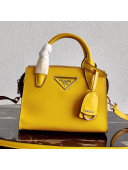 Prada Saffiano Leather Top Handle Bag 1BA269 Yellow 2020