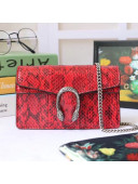 Gucci Dionysus Super Mini Snakeskin Bag 476432 Red 2019