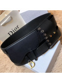 Dior Evelet Calfskin Saddle Corset Belt Black 2019