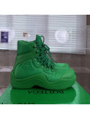 Bottega Veneta Puddle Bomber Fabric Lace-up Boots Grass Green 2021