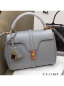 Celine Smooth Calfskin Small 16 Bag Light Blue 2019