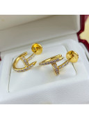 Cartier Juste un Clou Earrings with Crystal Gold 2021