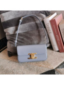 Celine Triomphe Shoulder Bag in Shiny Calfskin 194143 Arctic Blue 2022