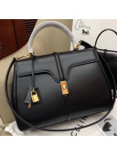 Celine Smooth Calfskin Medium 16 Bag Black 2019