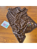 Louis Vuitton LVXNBA Letters Wool Blanket MP3036 Brown 2021