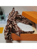 Louis Vuitton Silk Headband Brown 2021 05