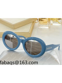 Balenciaga Round Sunglasses BB0073 Blue 2022