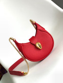 Bvlgari Serpenti Ellipse Calf Leather Mini Shoulder Bag Red 2022