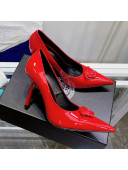 Versace La Medusa Patent Leather Pumps 9.5cm Red 2021 11