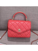 Chanel Small Flap Bag with Top Handle AS0625 Red 2019