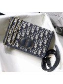 Dior 30 Montaigne 2-in-1 Pouch in Oblique Canvas Blue 2020