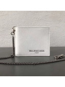 Balen...ga  Explorer Square Wallet with Chain White 2018