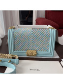 Chanel Boy Chanel Handbag A67086 Blue 2019