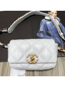 Chanel Quilted Leather 19 Belt Bag/Waist Bag White 2019 