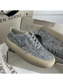 Golden Goose GGDB Space-Star Sneakers in Silver Glitter 2022 01