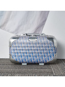 Dior x Rimowa Hand Case Luggage Travel Bag in Blue Dior Oblique Aluminum 2020