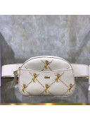 Chloe Signature Belt Bag In Smooth Calfskin With Embroidered Horses & Studs White 2019