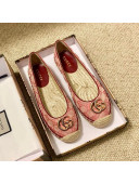 Gucci GG Matelassé Canvas Espadrilles Pink 2020