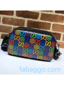 Gucci Small GG Star Psychedelic Shoulder Bag 574886 Black 2020