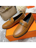 Hermes Mocasini Calfskin Loafers Brown 2021