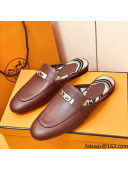 Hermes Oz Mule in Smooth Calfskin with Iconic Kelly Buckle Burgundy 38 2022(Handmade)