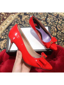 Gucci Patent Leather Heel 8CM Pump with Bow Red 2019