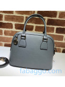 Gucci Leather Top Handle Bag 449662 Grey 2020