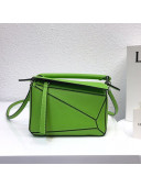 Loewe Puzzle Mini Bag in Smooth Calfskin Grass Green 2022 10173