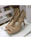 Dior J'Adior Slingback Pumps 9.5cm in Nude Potted Mesh 2021