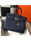 Hermes Birkin Bag 35cm in Togo Leather Deep Blue 2021