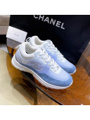 Chanel Fabric & Suede Sneakers Blue 2021 111109