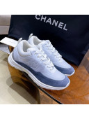 Chanel Fabric & Suede Sneakers Blue 2021 111110