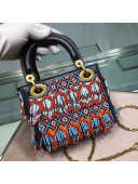 Dior Mini Lady Dior Bohemia Tassel Embroidery Bag 