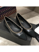 Chanel Calfskin Chain Ballerinas G35389 Black 2019