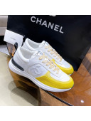 Chanel Suede Sneakers Yellow 2021 111114