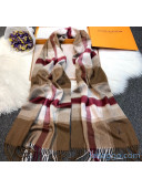 Louis Vuitton Cashmere Scarf Brown/Burgundy 2020