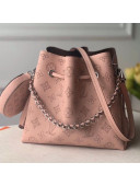 Louis Vuitton Mahina Monogram Perforated Bella Bucket Bag M57068 Pink/Silver 2021