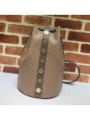 Gucci Mini GG Supreme Drawstring Backpack 574775 Beige 2019