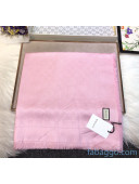 Gucci GG Silk & Wool Burberry Squre Scarf 140x140cm Pink 2020