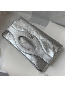 Chanel Aged Calfskin Chanel 31 Pouch Bag Silver 2019