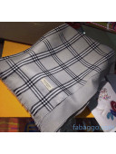 Burberry Cashmere & Silk Check Long Scarf Grey 2020