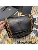 Saint Laurent Medium Niki Chain Bag in Lambskin 498894 Black 2021